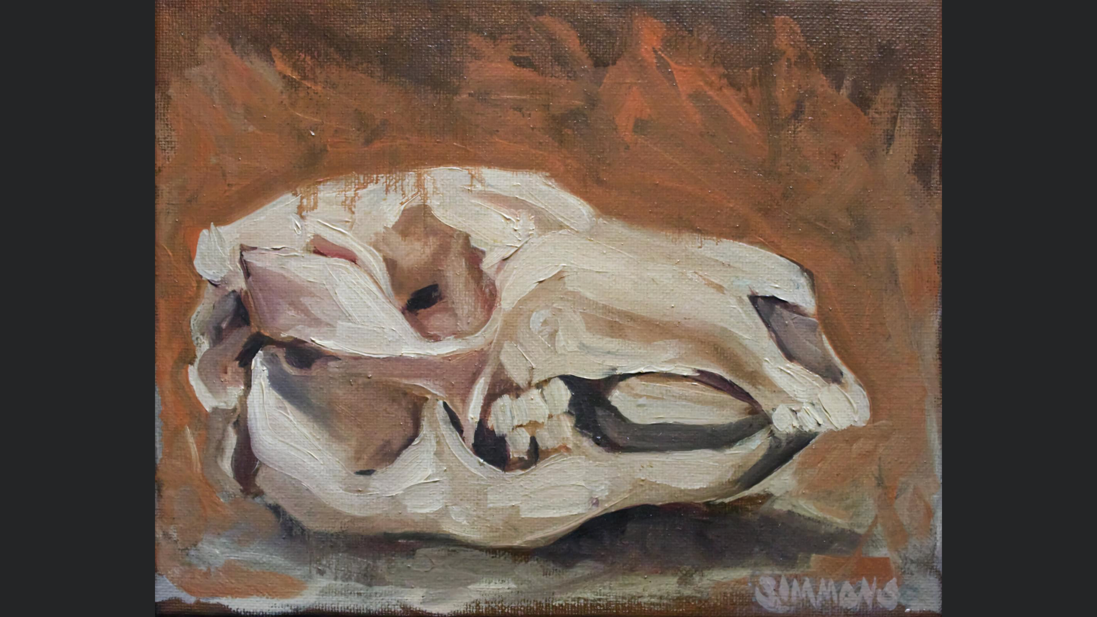 Animal Skull 3 - original painting | Shayne Simmons Tattoo